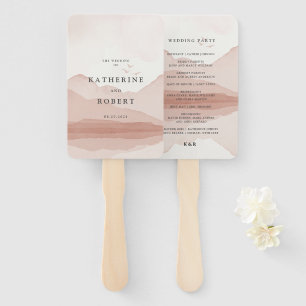 Blish Mountain Range Wedding Program Hand Fan