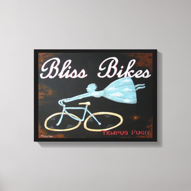 Bliss Bikes Wrapped Canvas by Biddybrain (Front)