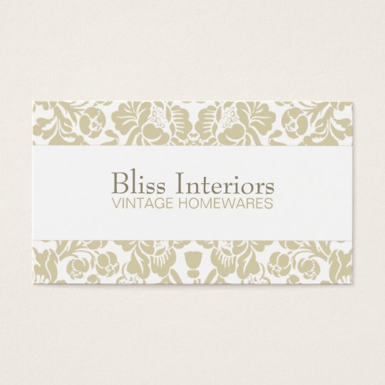 Bliss Chic Damask Floral Business Card