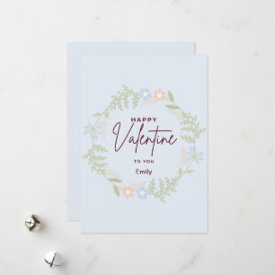 Bliss elegant flora Valentine's Day Card