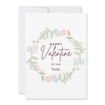 Bliss elegant flora Valentine's Day Card