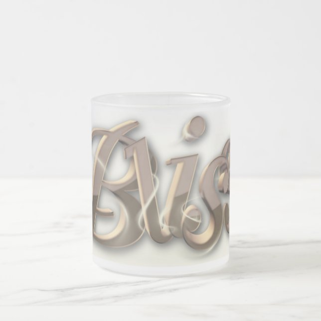 Bliss Frosted Glass Coffee Mug (Center)