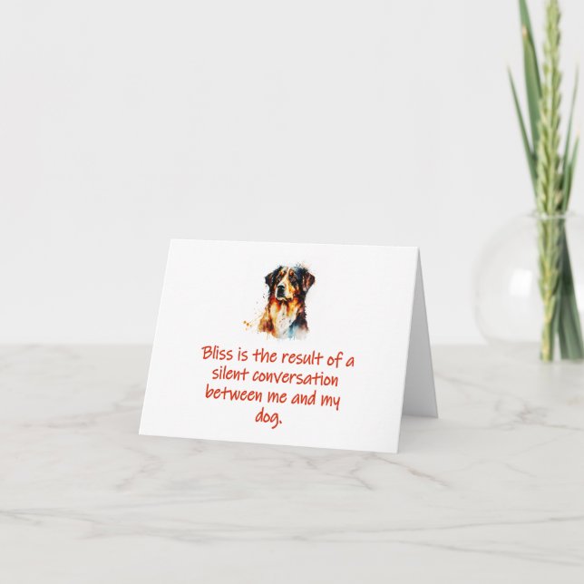 Bliss Is The Result Of Silent Conversation Card (Front)