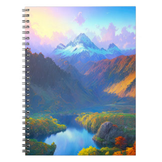 Bliss of the Lake and Surrounding Mountains Notebook