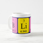 Bliss periodic table word mug (Front Left)
