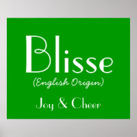 Blisse English Origin With Meaning In Green I