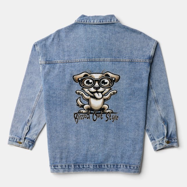 Blissed Out Dog Denim Jacket (Back)