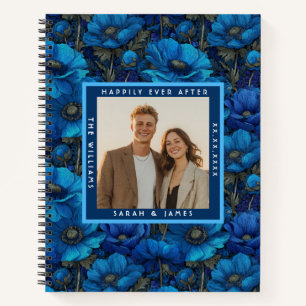 Blissful Anemones Floral Mountain Wedding Notebook