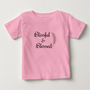 Blissful & blessed angel feather baby bodysuit