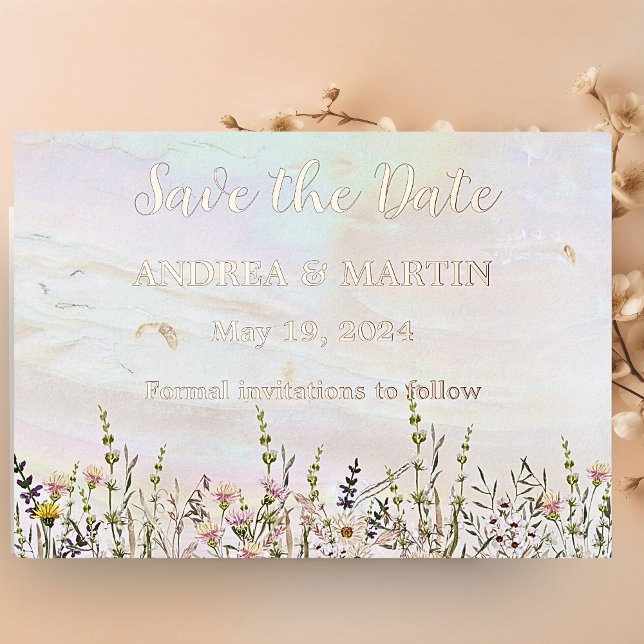 Blissful Blooms Wedding Save the date card (Creator Uploaded)