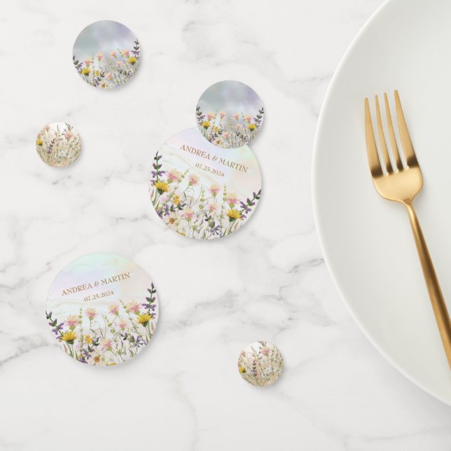 Blissful Blooms Wedding Table Confetti (Group)