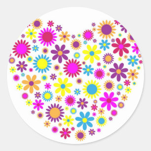 Blissful Blossoms Classic Round Sticker