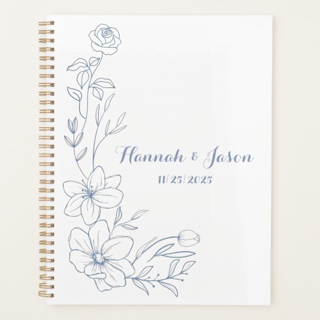 Blissful Blue Blooms Wedding Planner (Front)