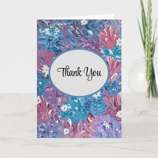 Blissful Blue Thank You Notes (Front)
