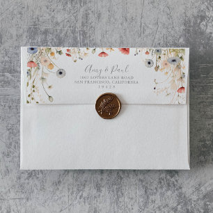 Blissful Boho Wildflower Wedding Invitation  Envelope