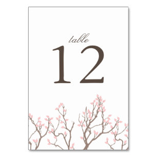 Blissful Branches Table Number Card