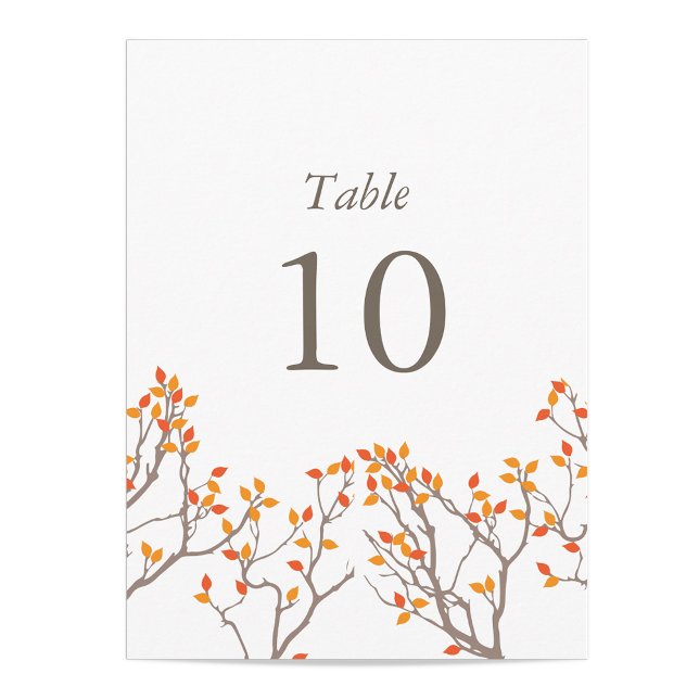 Blissful Branches Table Numbers Postcard (Creator Uploaded)