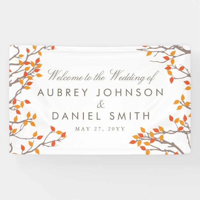 Blissful Branches Wedding Banner (Horizontal)