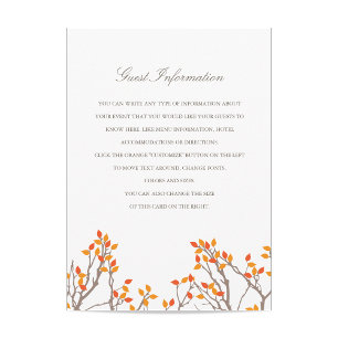Blissful Branches Wedding Insert