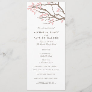 Blissful Branches Wedding Program Programme