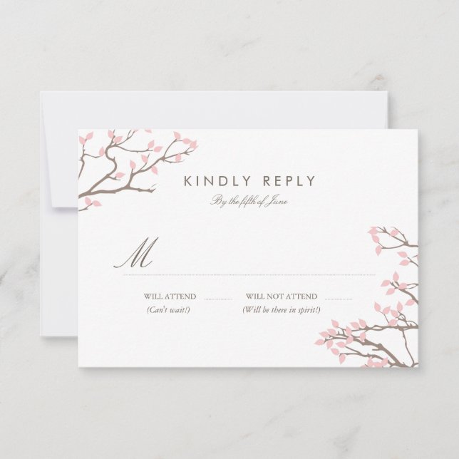 Blissful Branches Wedding RSVP (Front)