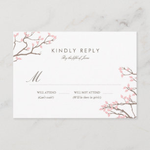 Blissful Branches Wedding RSVP Card