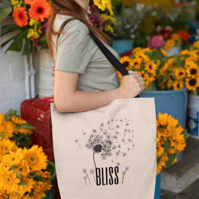 Blissful Dandelion Serenity Stylish  Tote Bag (Shop now and embrace serenity in style and bliss!)