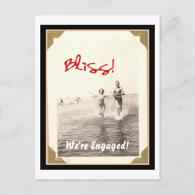 Blissful engagement postcard (Front)