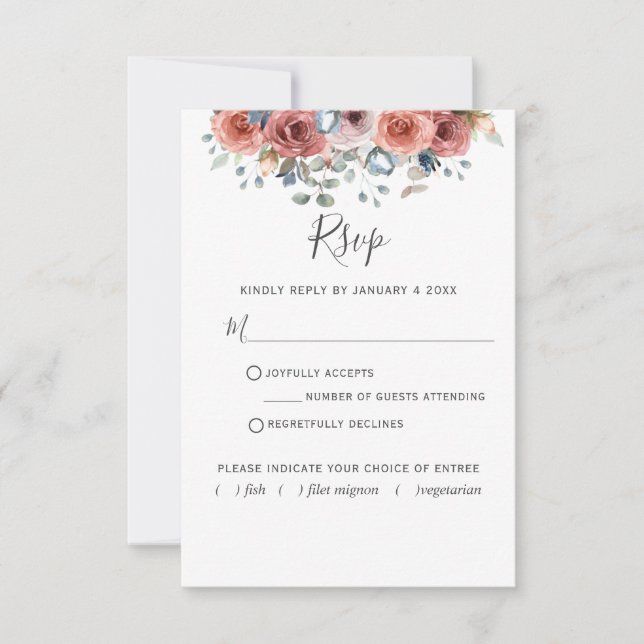 Blissful Floral with/without meal RSVP (Front)