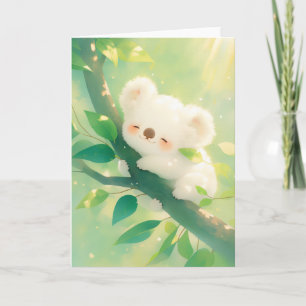 Blissful Koala Hugging a Branch Card