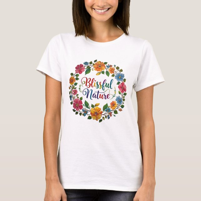 Blissful Nature design- by Maaya_Prints, Women T-Shirt (Front)