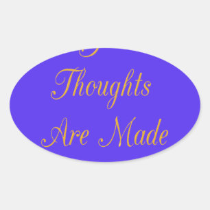 Blissful Reflections: Good Thoughts of Love Oval Sticker