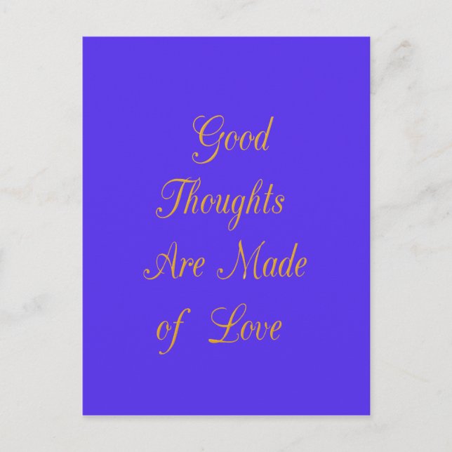 Blissful Reflections: Good Thoughts of Love Postcard (Front)