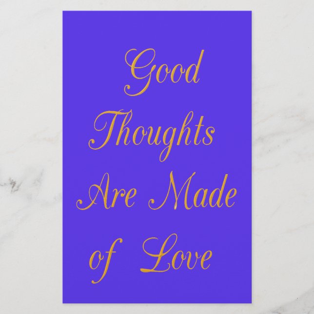 Blissful Reflections: Good Thoughts of Love Stationery (Front)