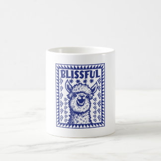 Blissful Smiling Alpaca - Embrace Happiness  Coffee Mug