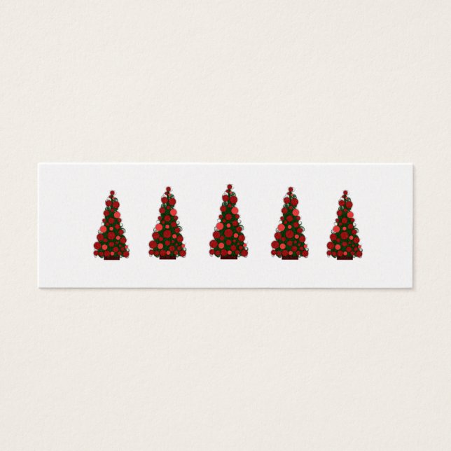 Blissfull Seasons Red Greetings Christmas Tags (Front)