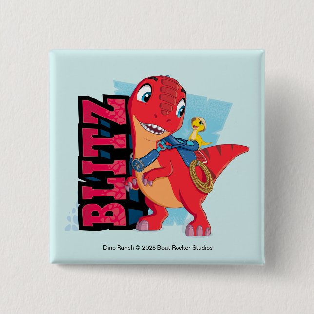 Blitz | Dino Ranch 15 Cm Square Badge (Front)