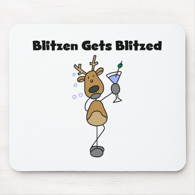 Blitzen Gets Blitzed Mouse Mat (Front)
