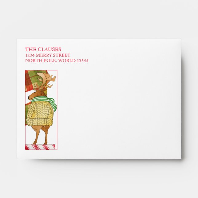 BLITZEN REINDEER A6 Envelopes (4x6 Cards) (Front)