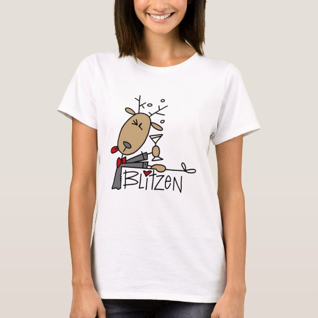 Blitzen Reindeer T-shirts and Gifts (Front)
