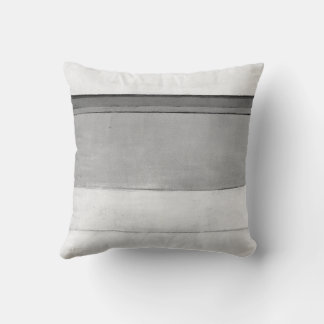 'Blizzard' Black and White Abstract Art Cushion