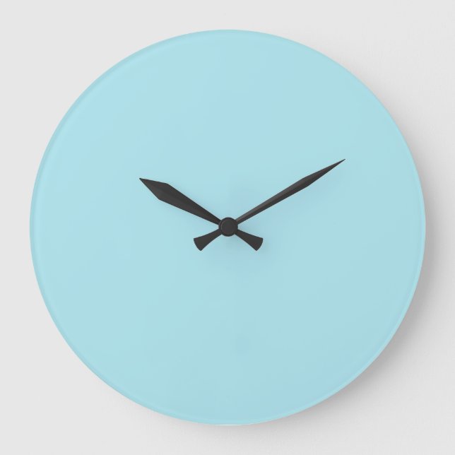 Blizzard Blue  (solid colour)   Large Clock (Front)