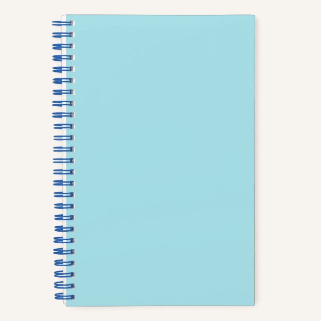 Blizzard Blue  (solid colour)   Notebook (Front)
