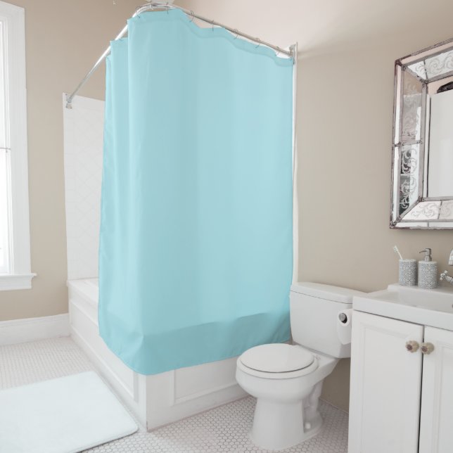 Blizzard Blue  (solid colour)   Shower Curtain (In Situ)
