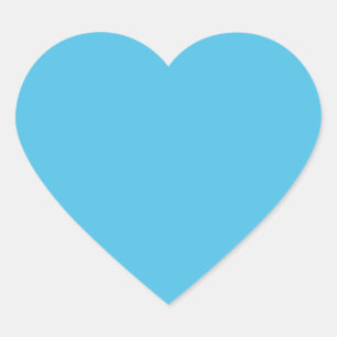 Blizzard Blue Stickers; Choose Shape Heart Sticker