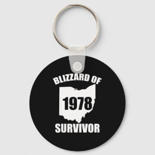 Blizzard Of 1978 Survivor Funny Ohio Winter Snowst Key Ring