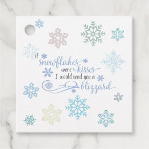 Blizzard of Snowflake Kisses Holiday Gift Tags