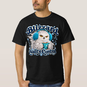 Blizzard Quality Control Grumpy Snowy Owl T-Shirt