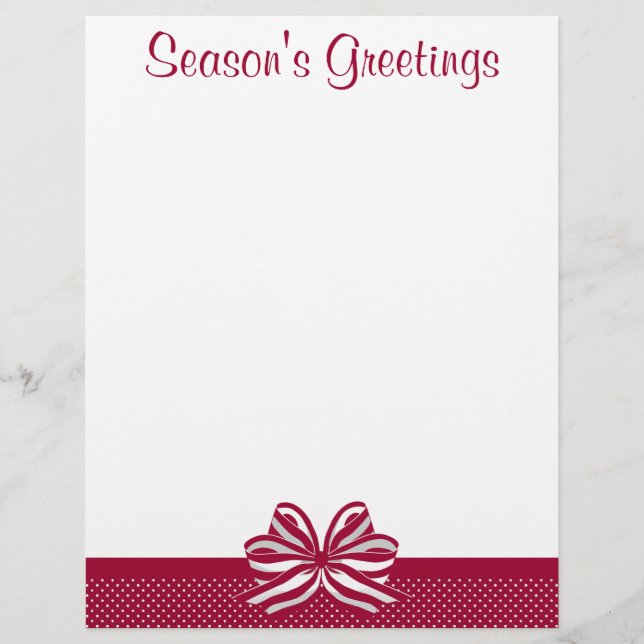 Blizzard Tiny Dots Christmas Letterhead (Front)