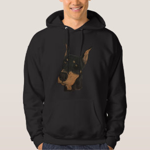 Blk Crop Doberman Hoodie